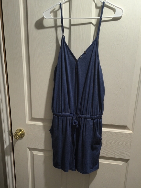 Pants - Navy Blue Spaghetti Strap Romper